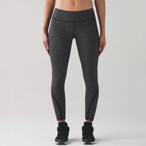 Lululemon | On‎ Track Tight Heathered Black Size 6